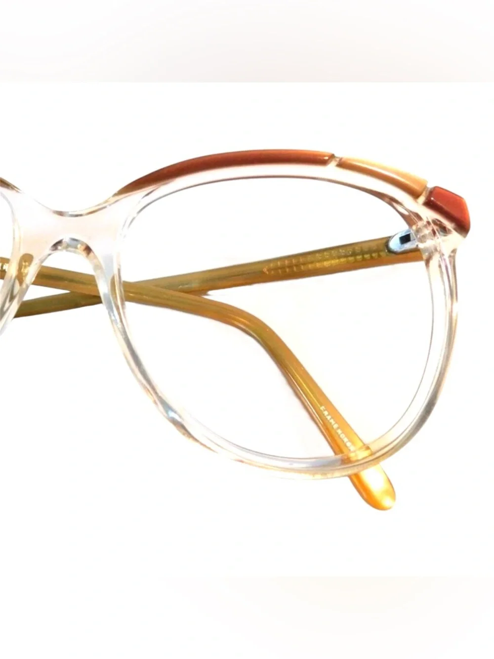 1980’s Oversized Cateye Frames in Brown/ Clear Eyeglasses‎ or Sunglasses, Unworn